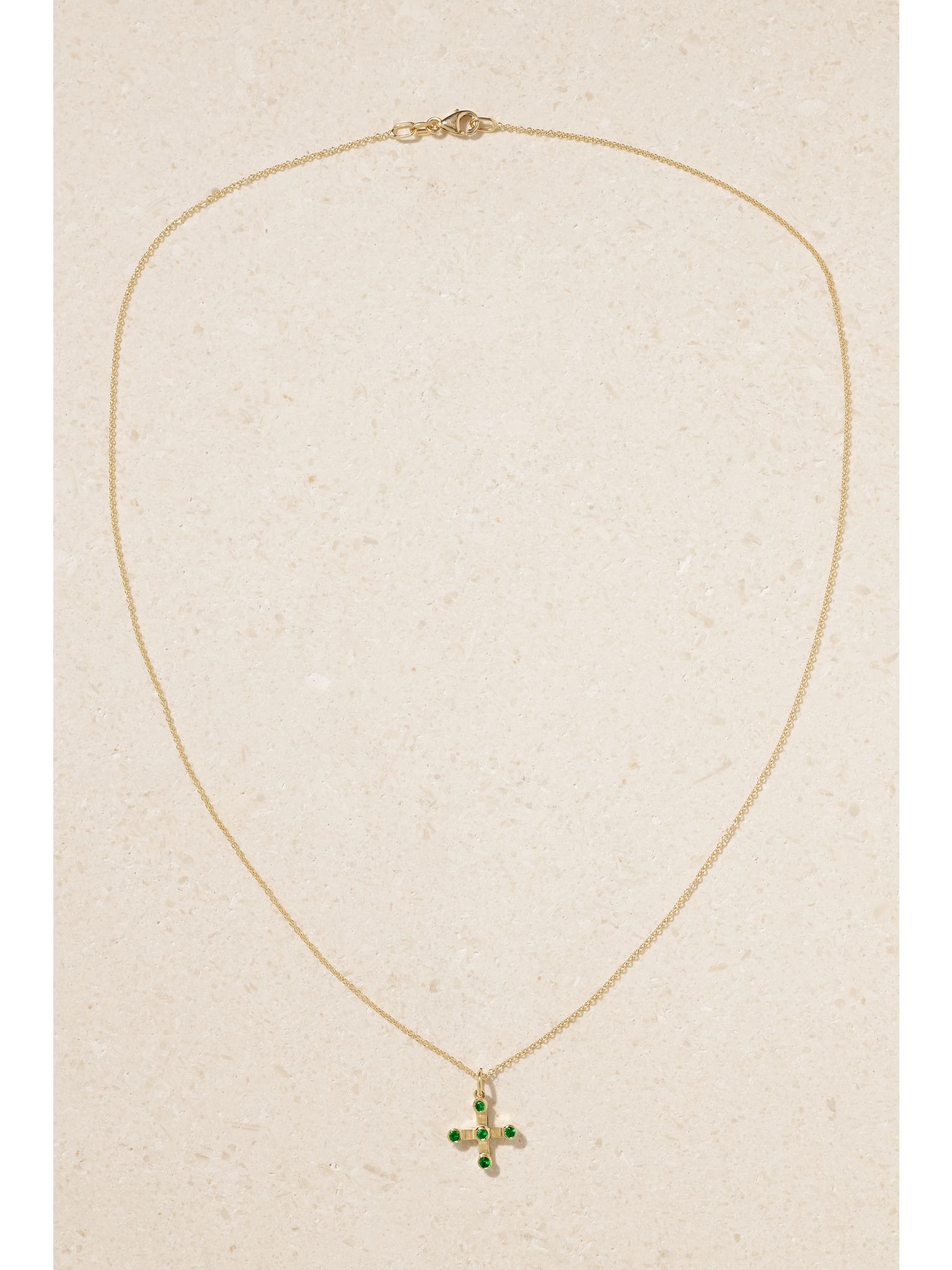 Stepping Stone 18-karat gold emerald necklace Gold - 4