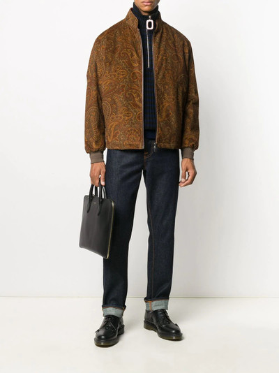 Etro paisley print zip-up jacket outlook