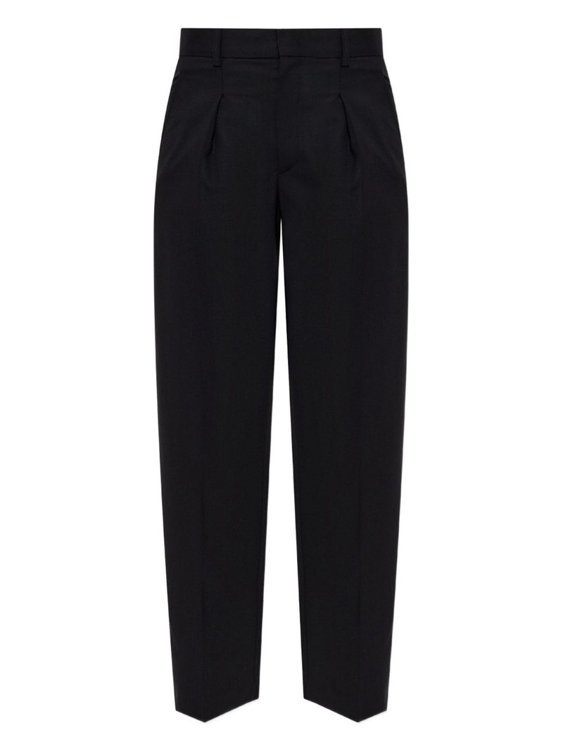 virgin wool-blend straight-leg trousers 1