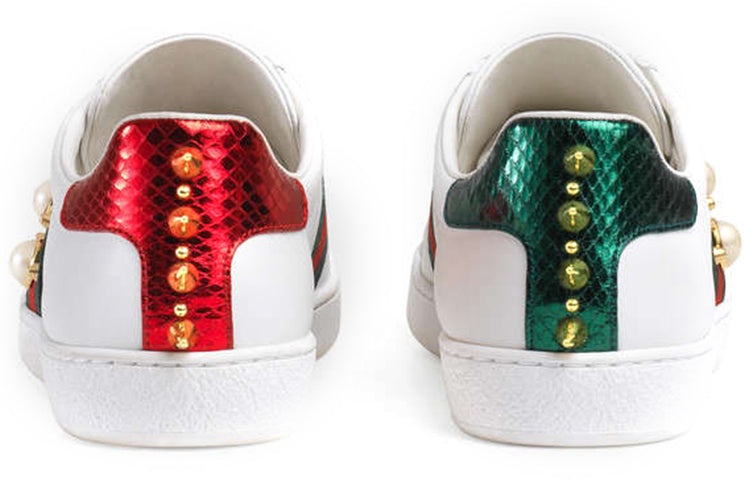 (WMNS) Gucci Ace Studded 'White' 431887-A38G0-9064 - 4