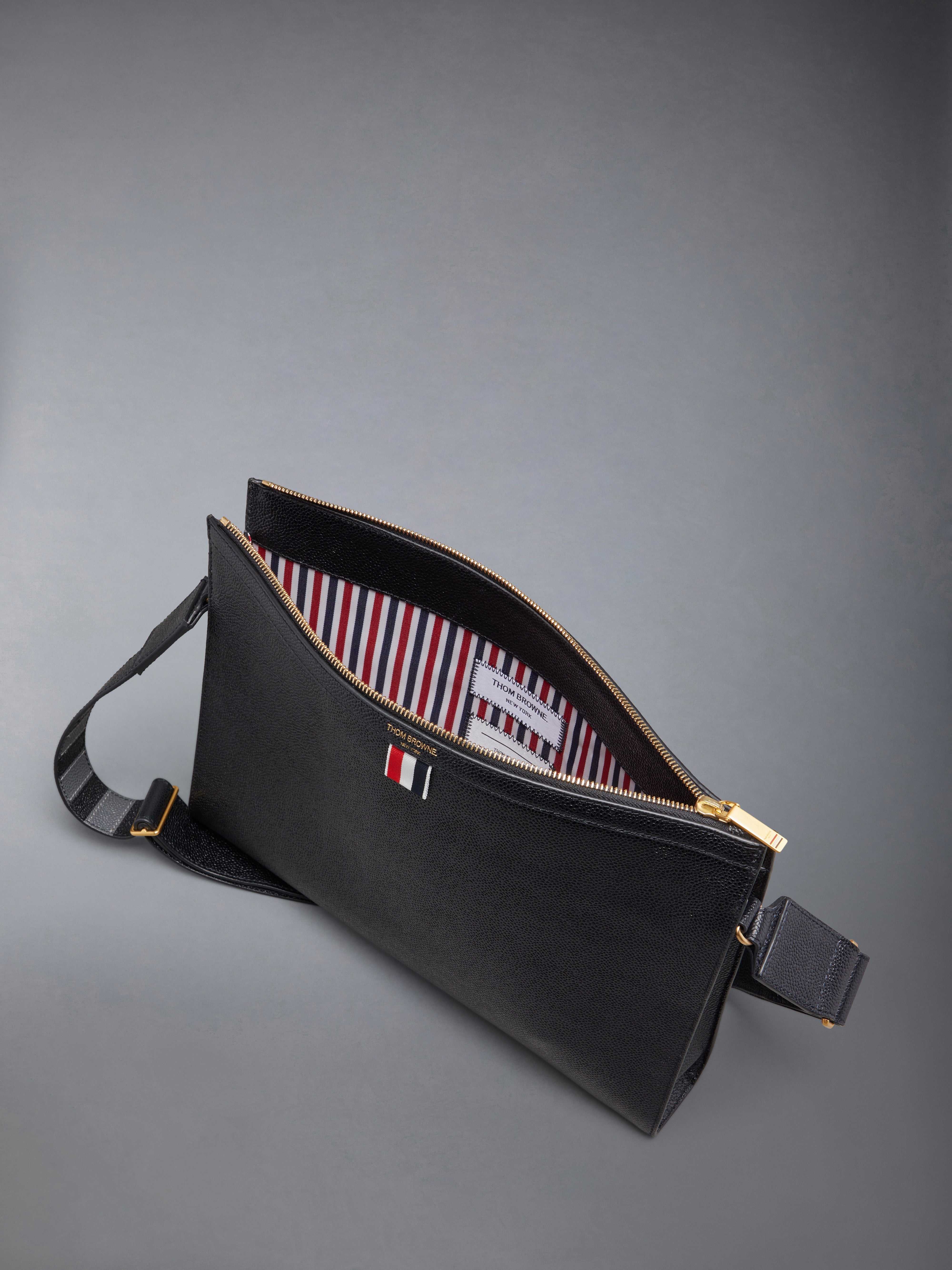 PEBBLE GRAIN 4-BAR CROSSBODY DOCUMENT HOLDER - 5