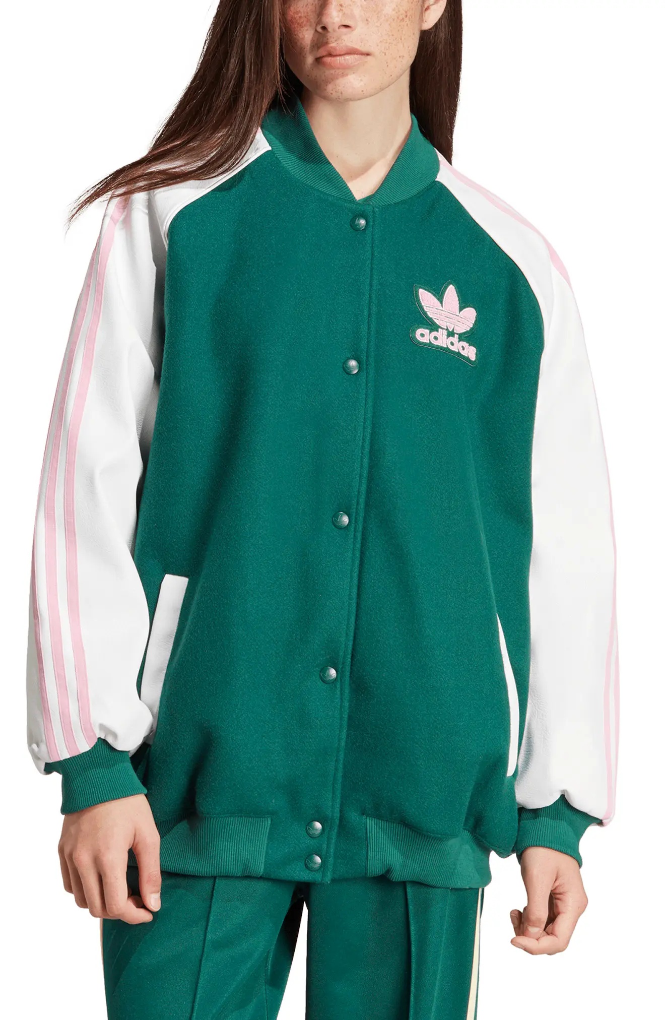 VRCT Jacket in White/Collegiate Green - 1