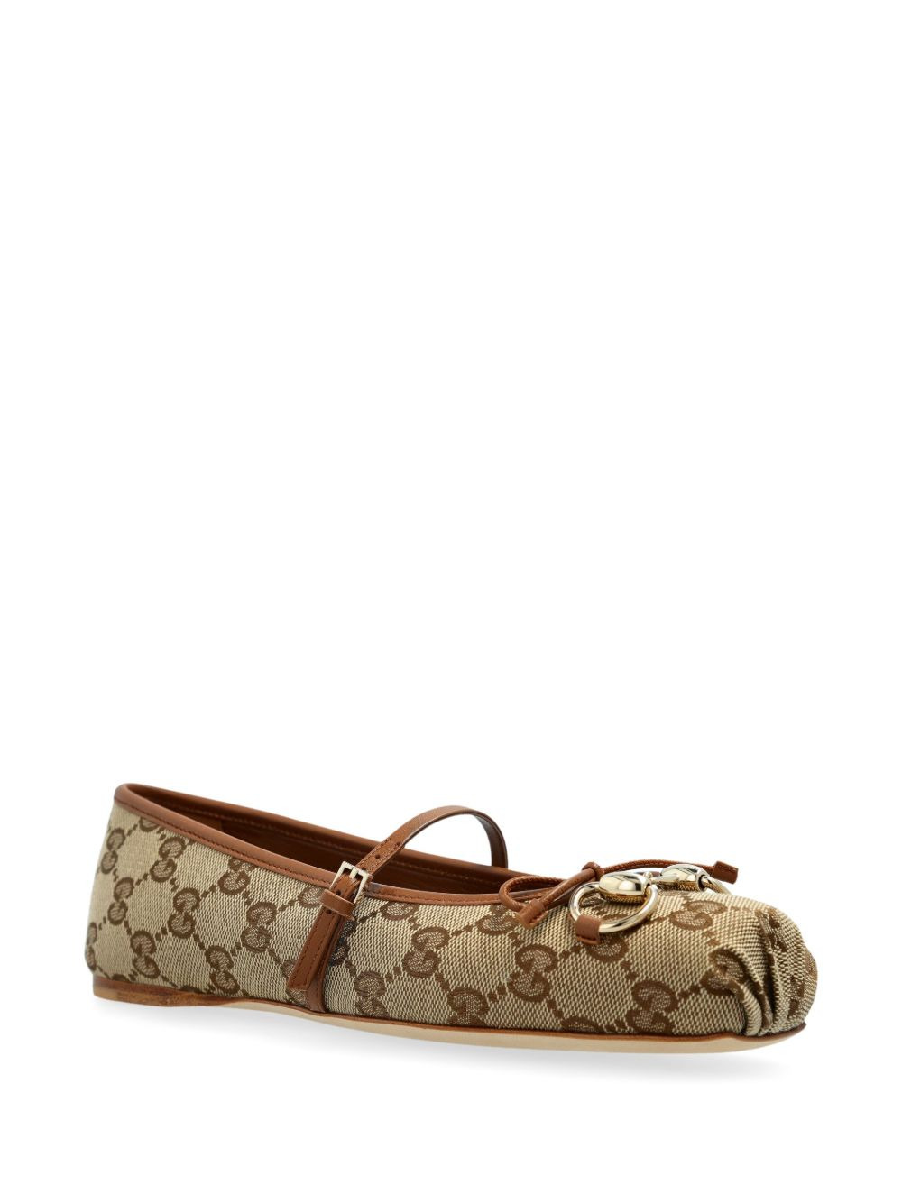 Gucci Women Horsebit Gg Supreme Ballet Flats - 5