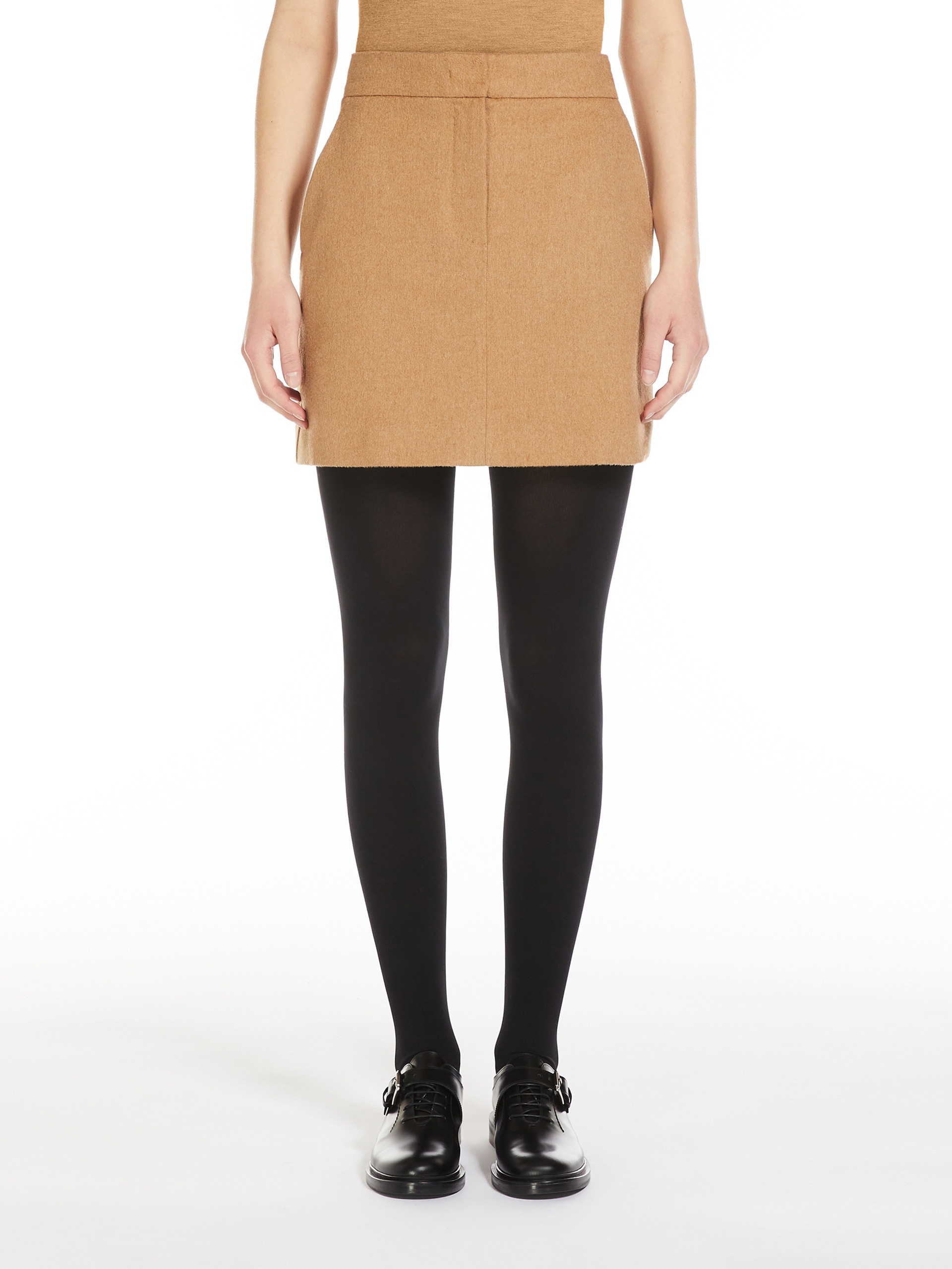 ANCELLA Camel drap mini skirt - 3