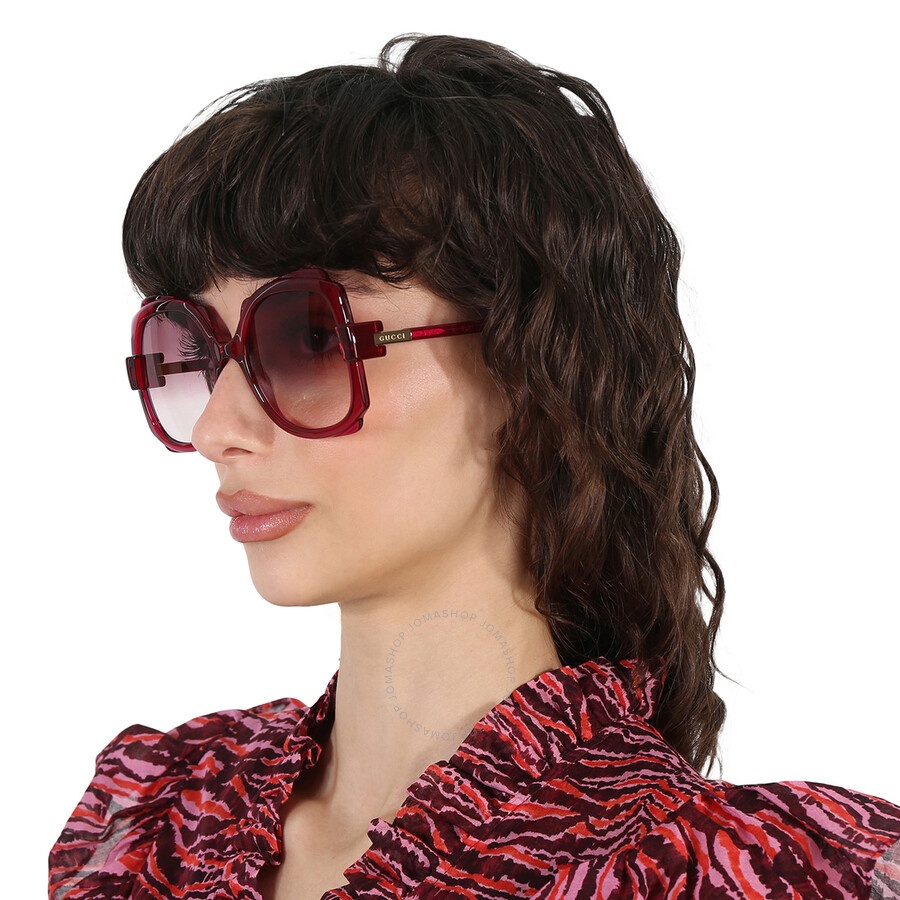 Gucci Violet Gradient Irregular Ladies Sunglasses GG1431S 003 57 - 2