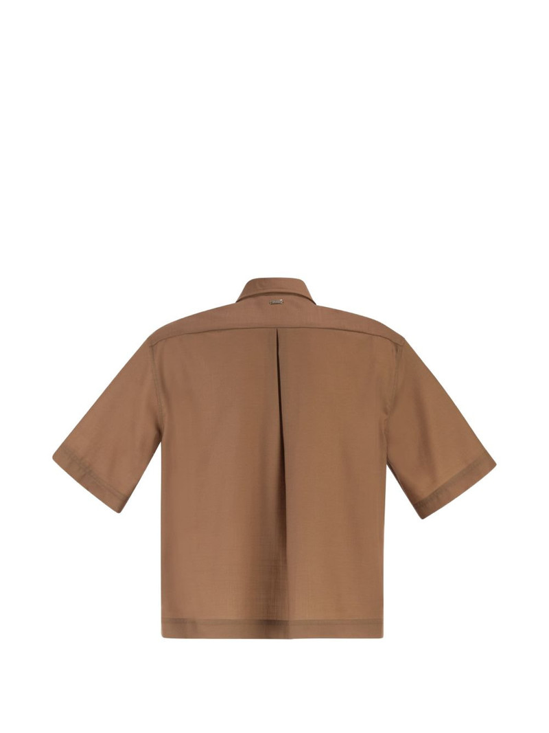 Herno short-sleeve classic collar shirt outlook