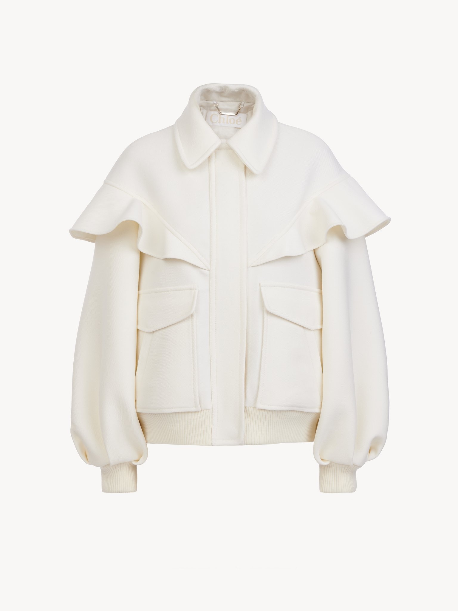 RUFFLED BOMBER JACKET - 4