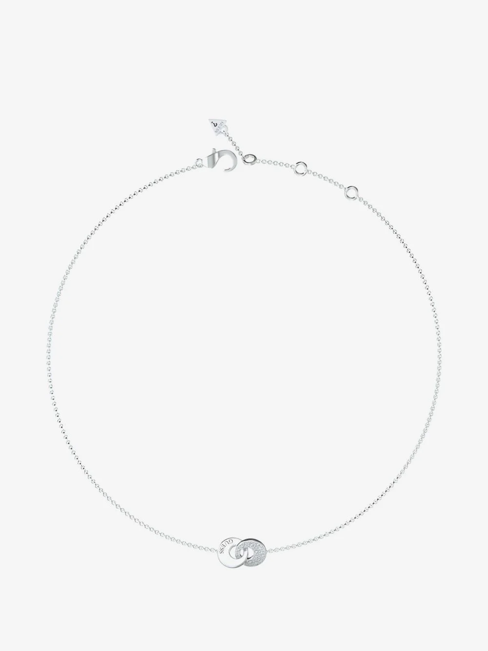 Blooming pavé interlocking-link necklace - 1