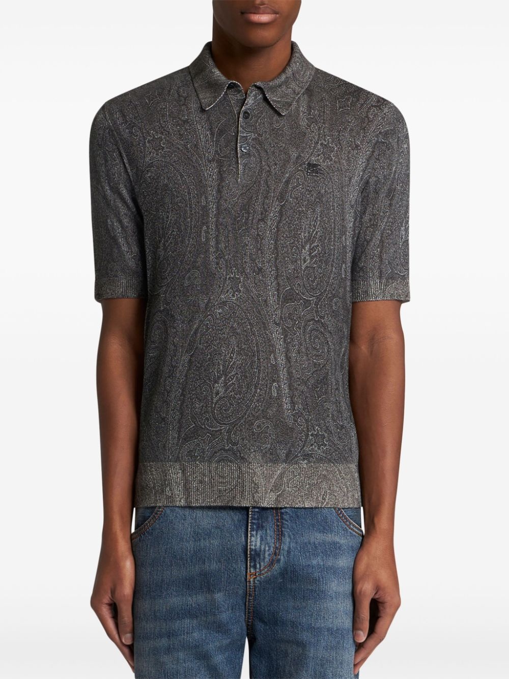 paisley-print polo shirt - 2