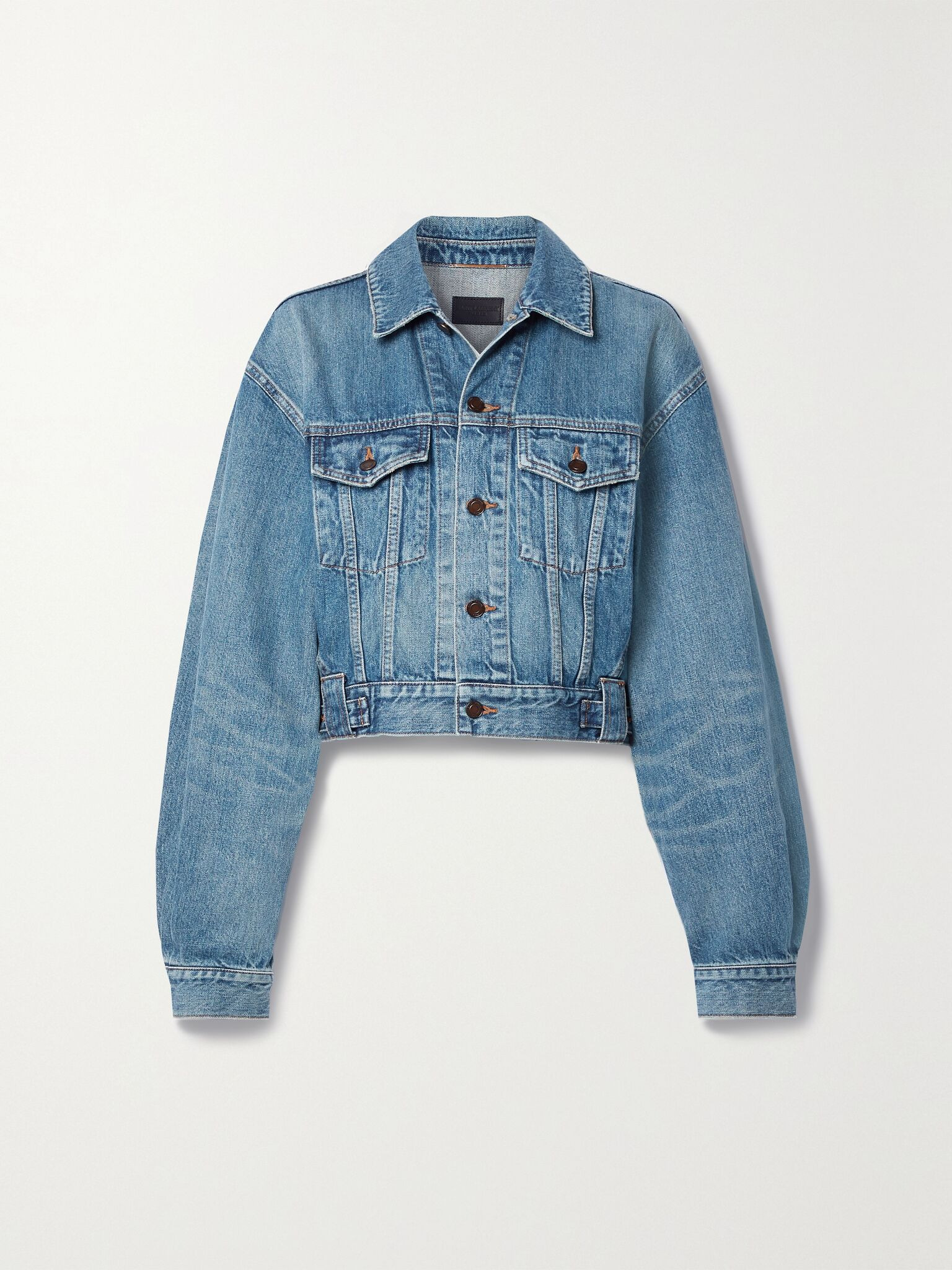 Cropped denim jacket Blue - 1