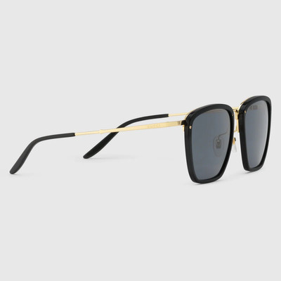 GUCCI Square acetate and metal sunglasses outlook