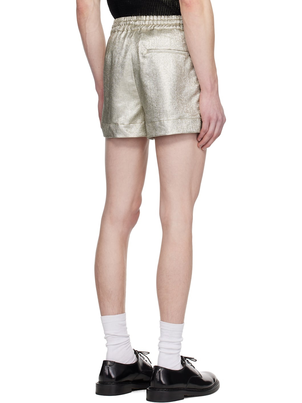 Silver Lamé Shorts - 3