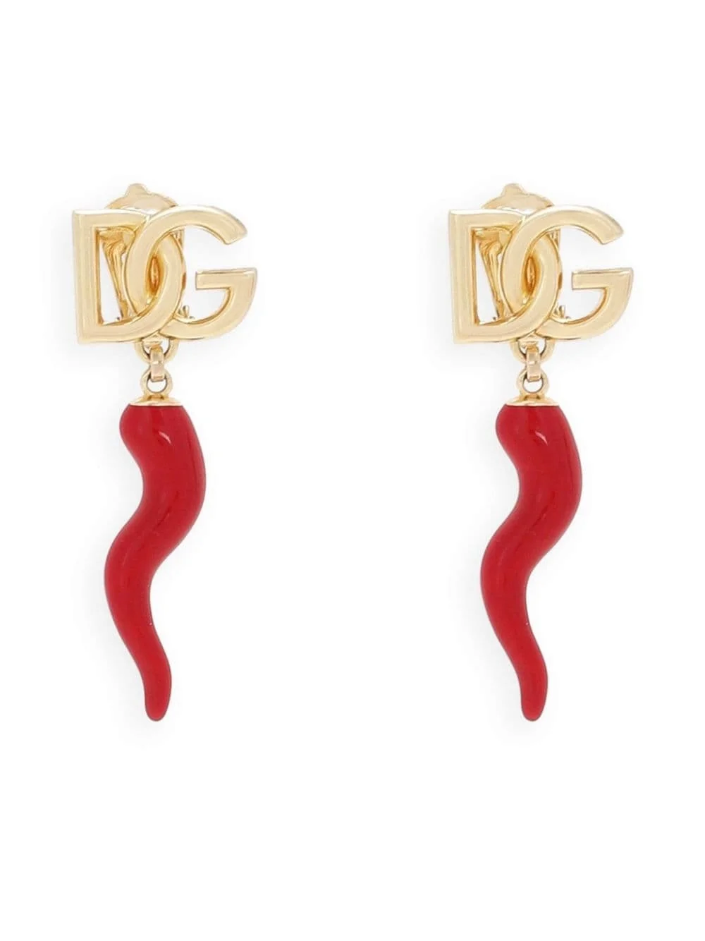 DG horn drop clip-on earrings - 1
