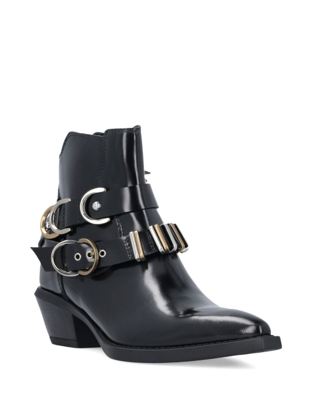 50mm buckle strap boots - 2