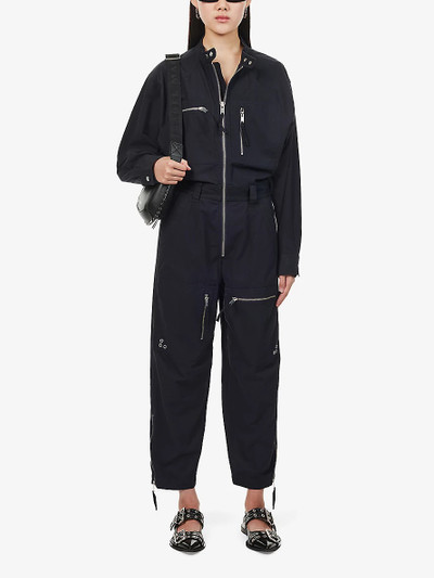 Isabel Marant Étoile Karly zipped relaxed-fit cotton jumpsuit outlook