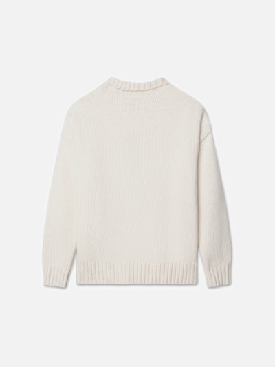FRAME Ritz Unisex Cashmere Sweater in Off White outlook