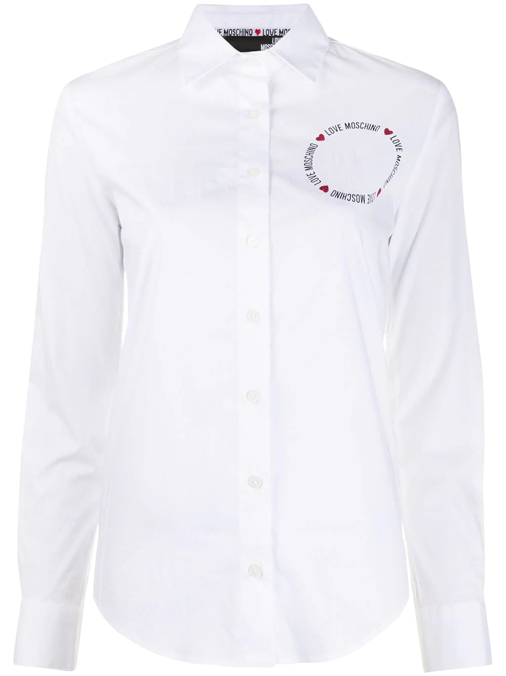 logo print classic shirt - 1