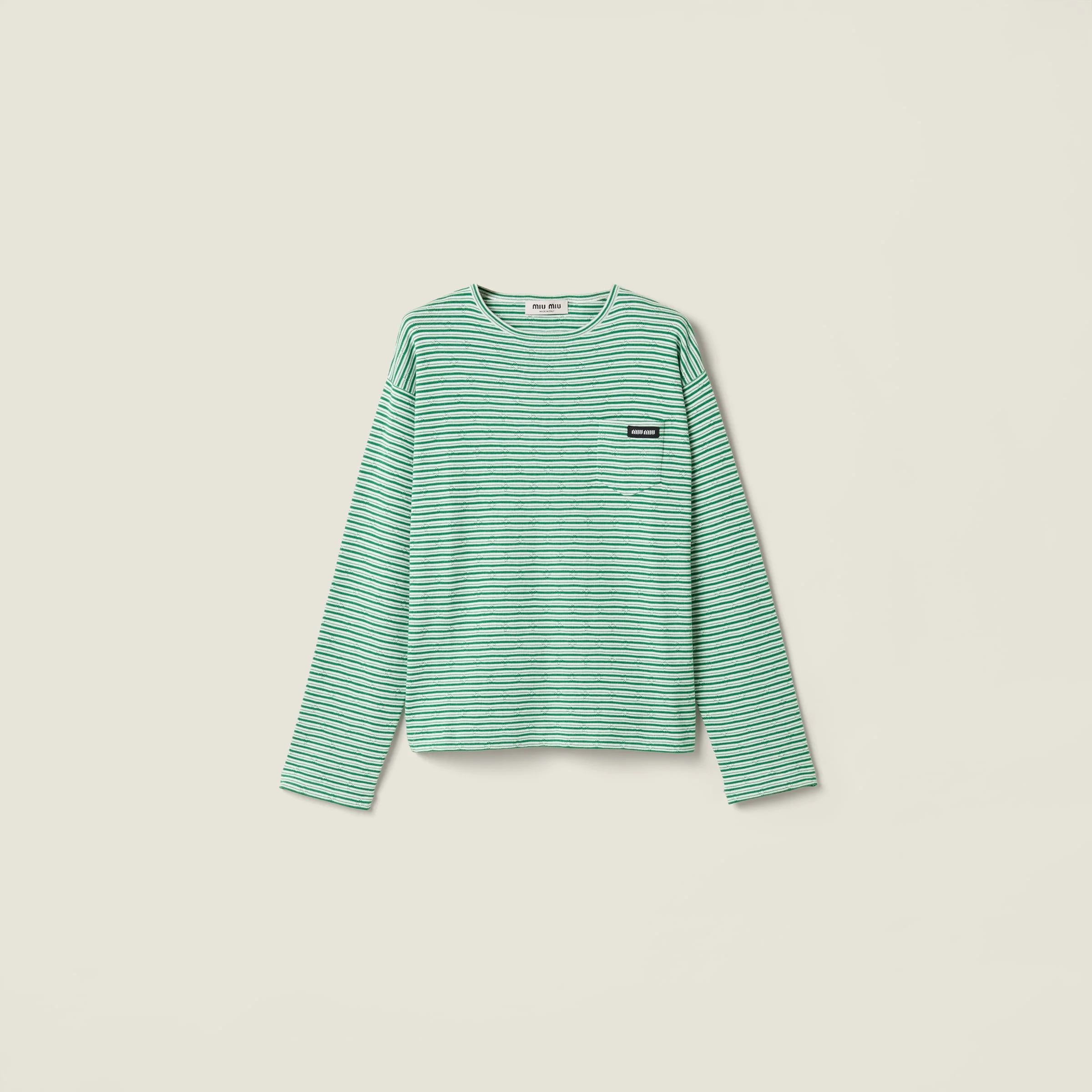 Cotton, cashmere and silk crew-neck knit sweater - 1