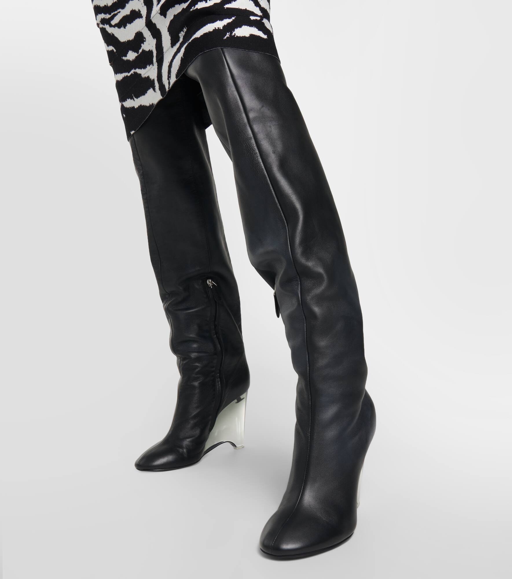 Leather knee-high boots - 7
