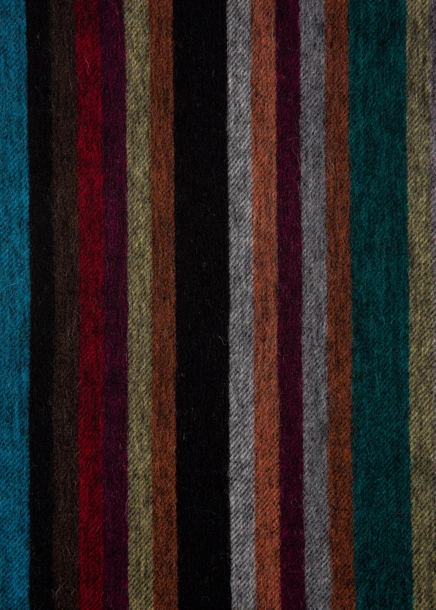 Muted 'Signature Stripe' Cashmere-Blend Scarf - 3