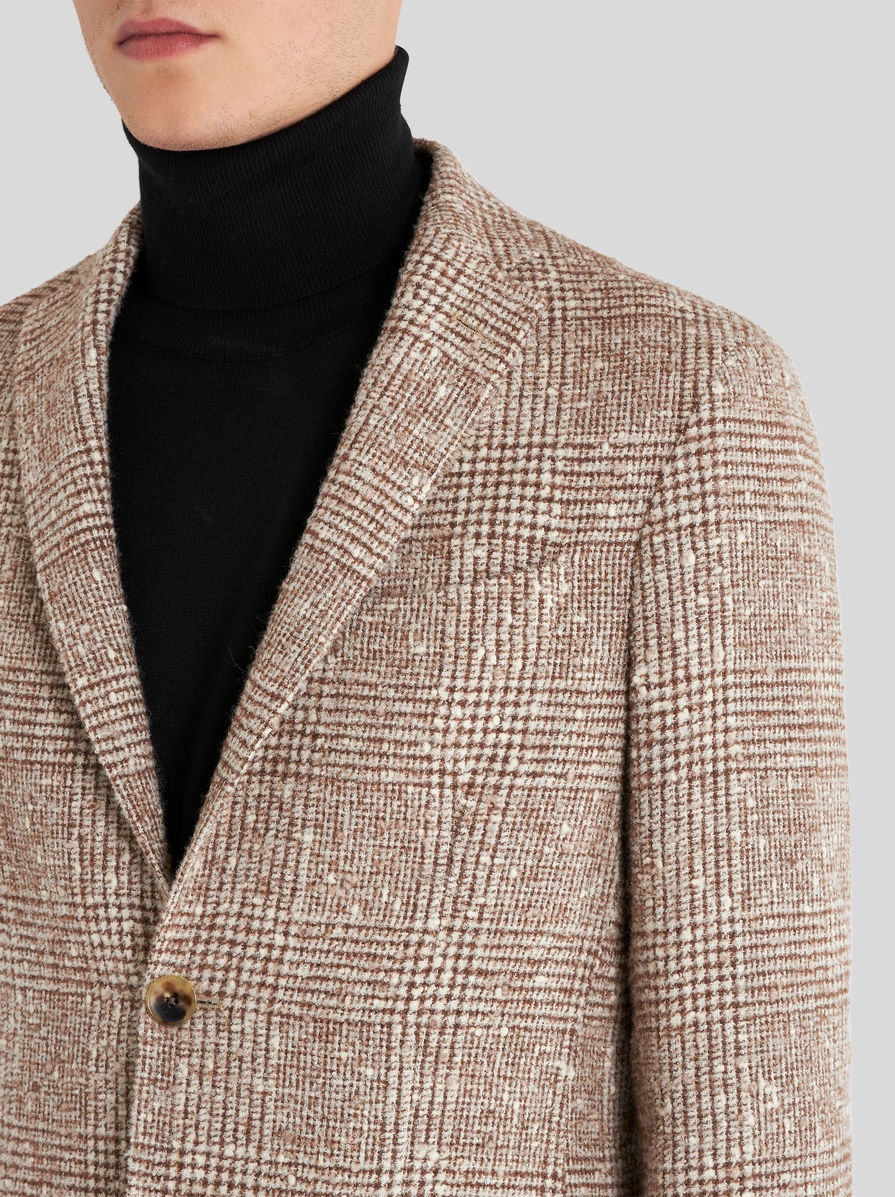 WOOL JACKET WITH CHECK WORKING - 2