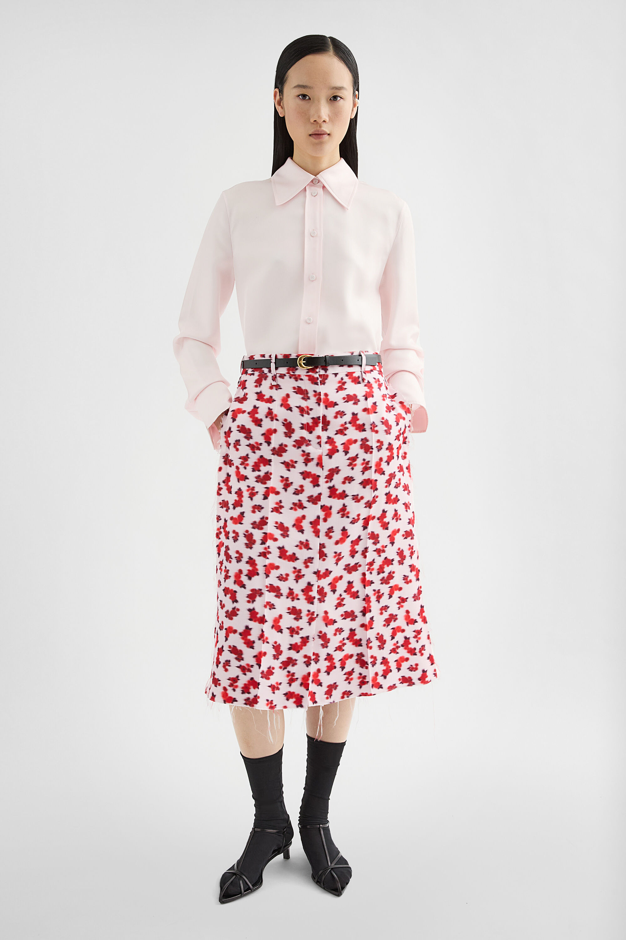 Fluid Viscose Printed Skirt - 2