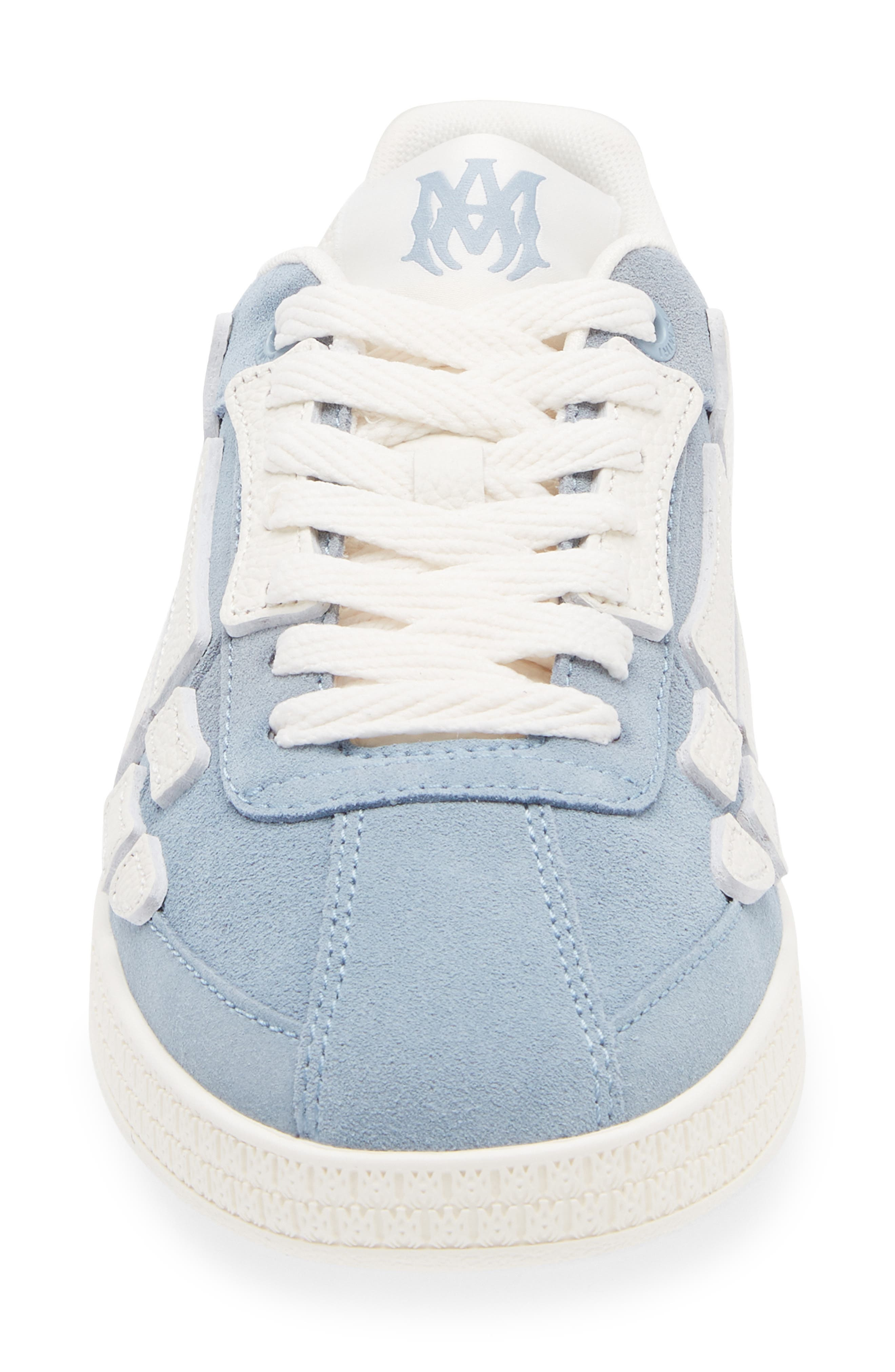 AMIRI Pacific Bones Suede Sneaker in Ashley Blue at Nordstrom - 4
