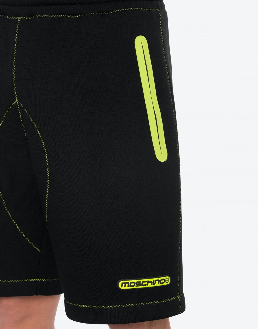 REFLECTIVE LOGO NEOPRENE BERMUDA SHORTS - 4