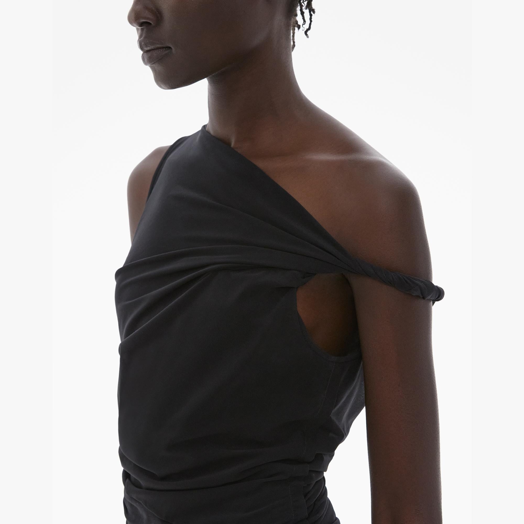 TWISTED ASYMMETRIC MAXI DRESS - 6