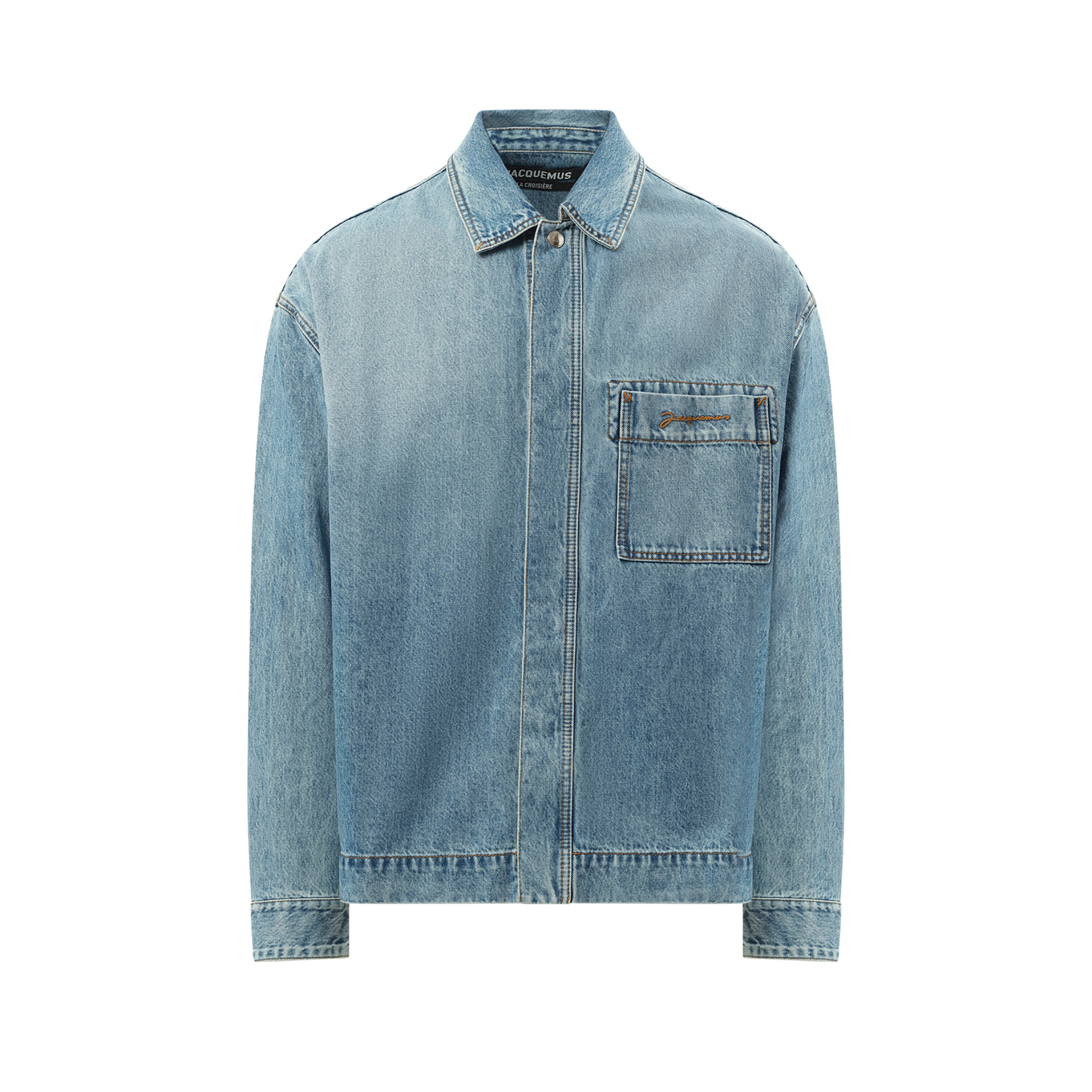 La Chemise Denim in Blue/Tabac - 2