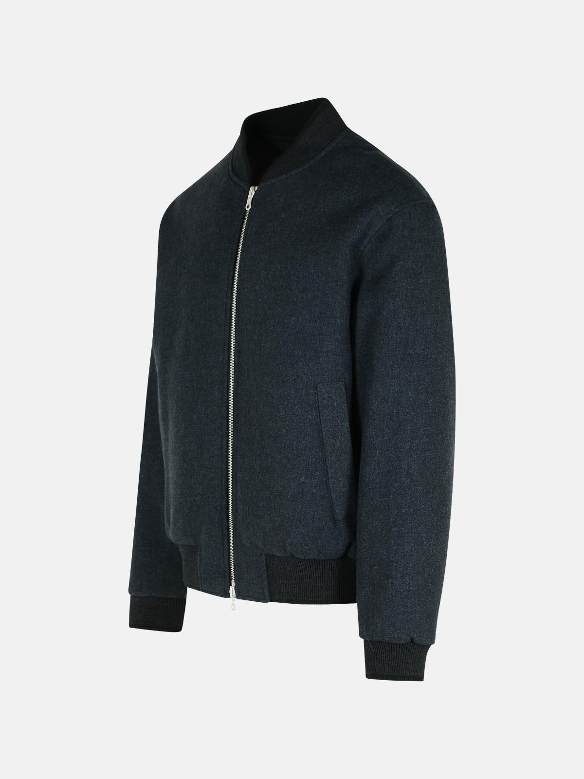 'VOLKER' REVERSIBLE BLACK COTTON BLEND JACKET - 2