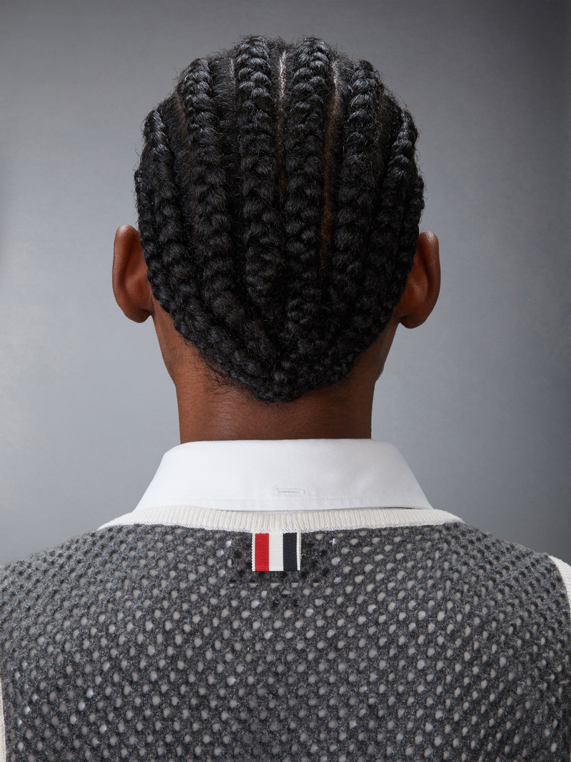 INTARSIA CASHMERE MESH BASKETBALL JERSEY 10