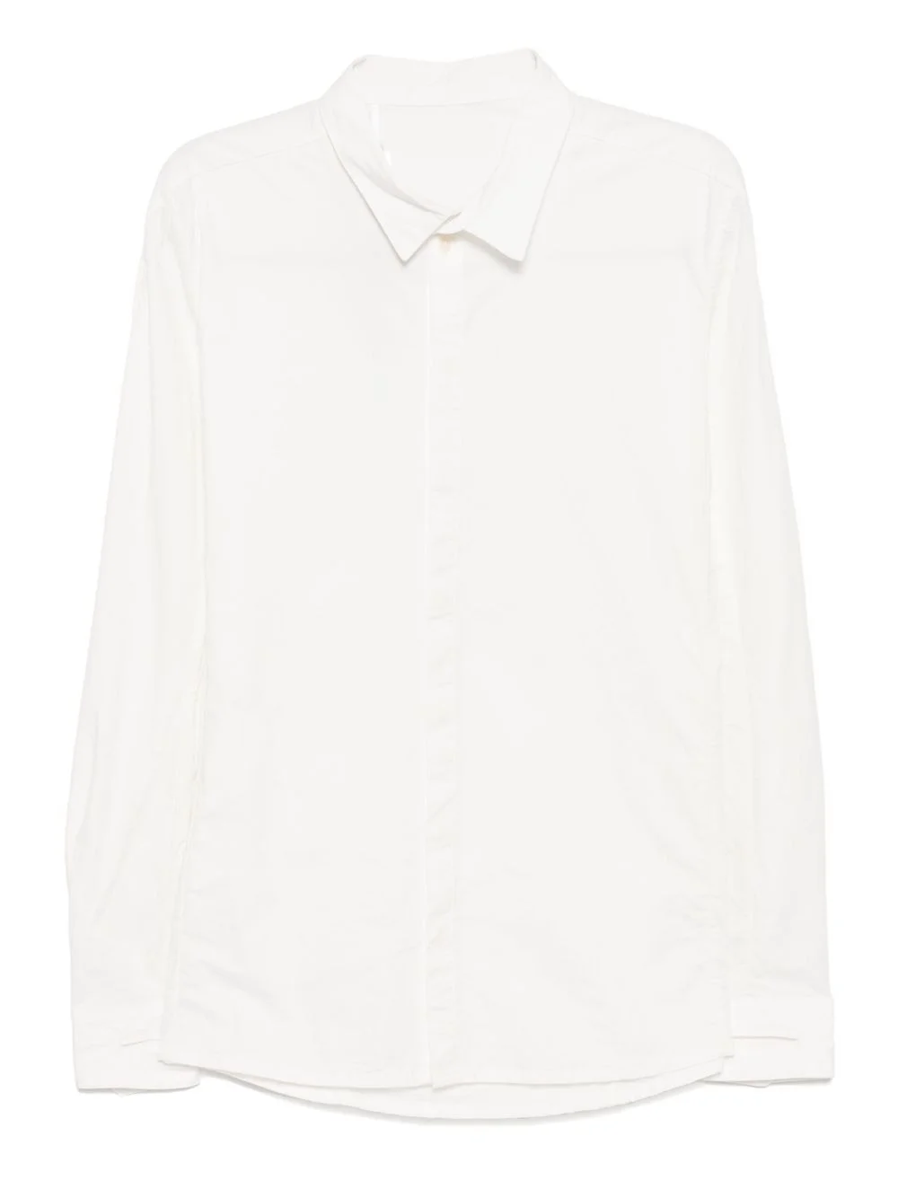 logo tag cotton shirt - 1