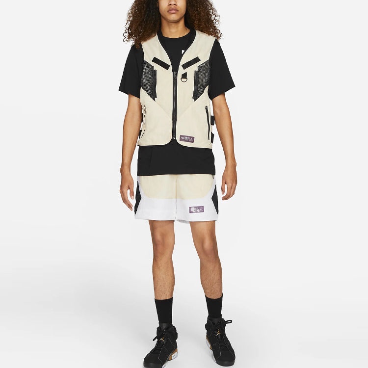 Air Jordan 23 Engineered Woven Splicing Mesh Breathable Cargo vest Beach Light Yellow CZ4819-234 - 3