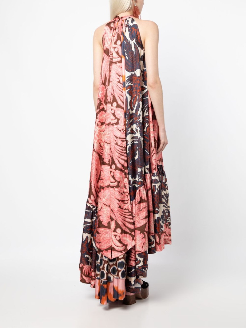 graphic-print halterneck silk maxi dress 4