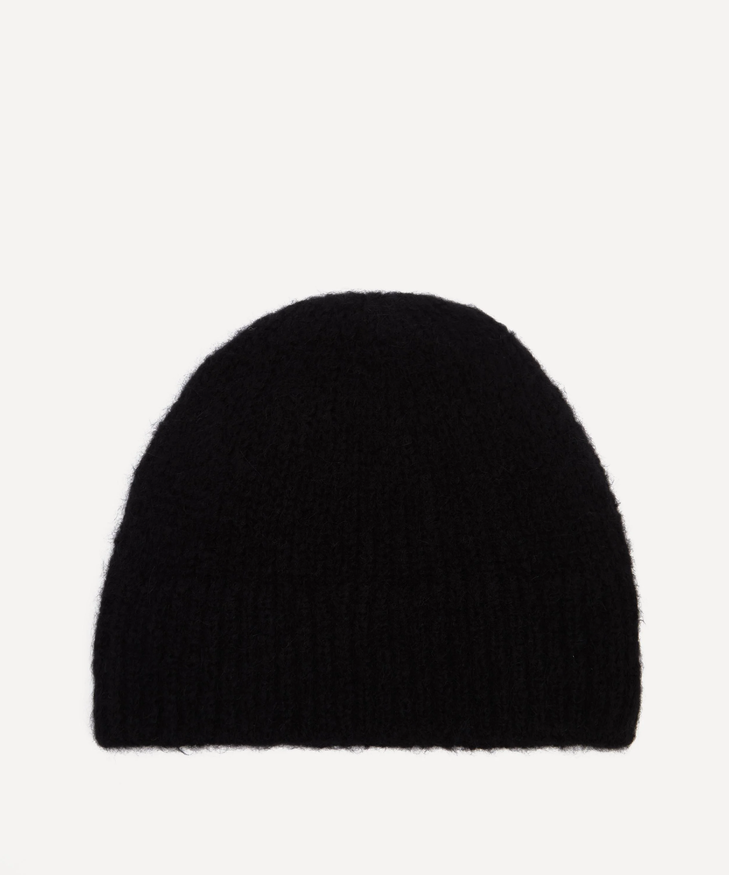 Black Alpaca-Merino Wool Beanie - 1
