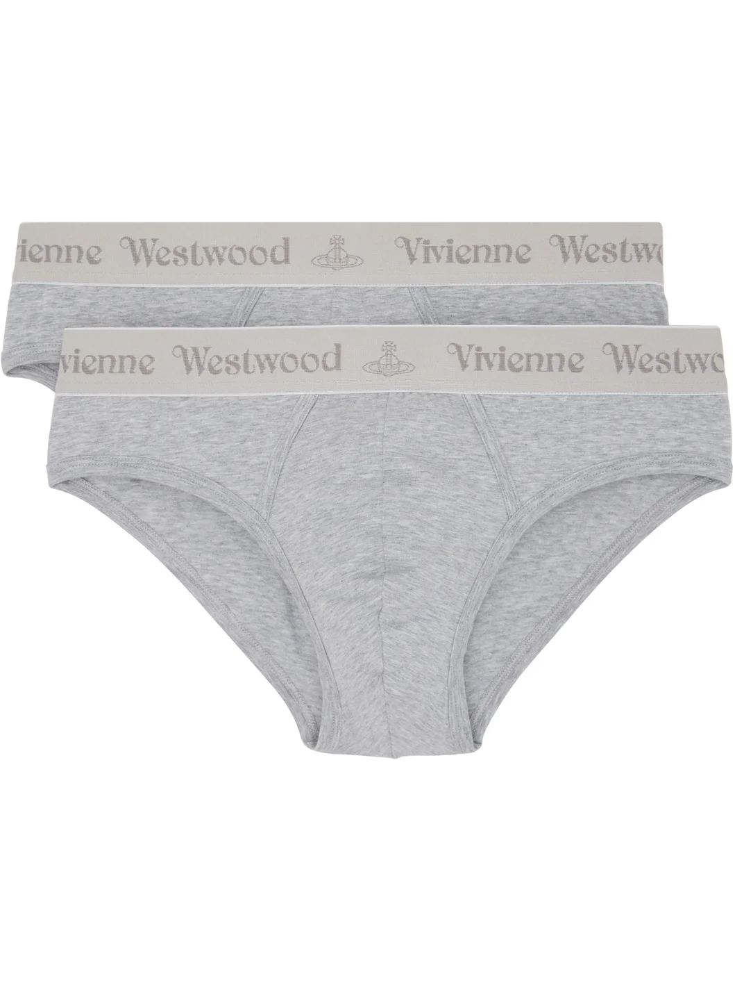 Two-Pack Gray Cotton Briefs - 1