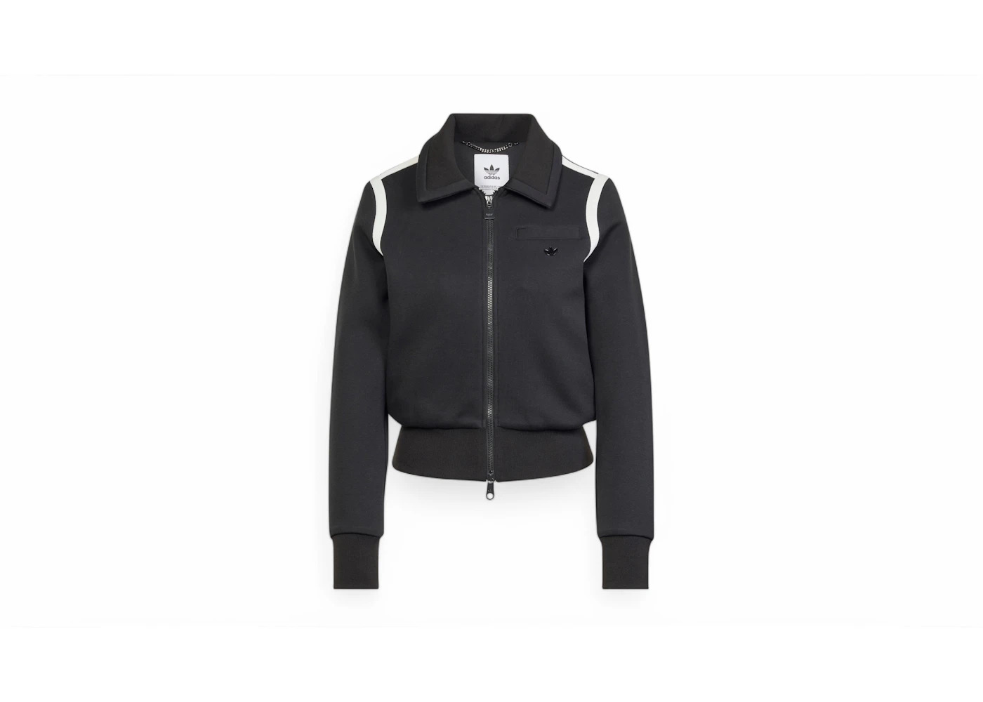 adidas Women's Premium Collared Track Top Black - 1