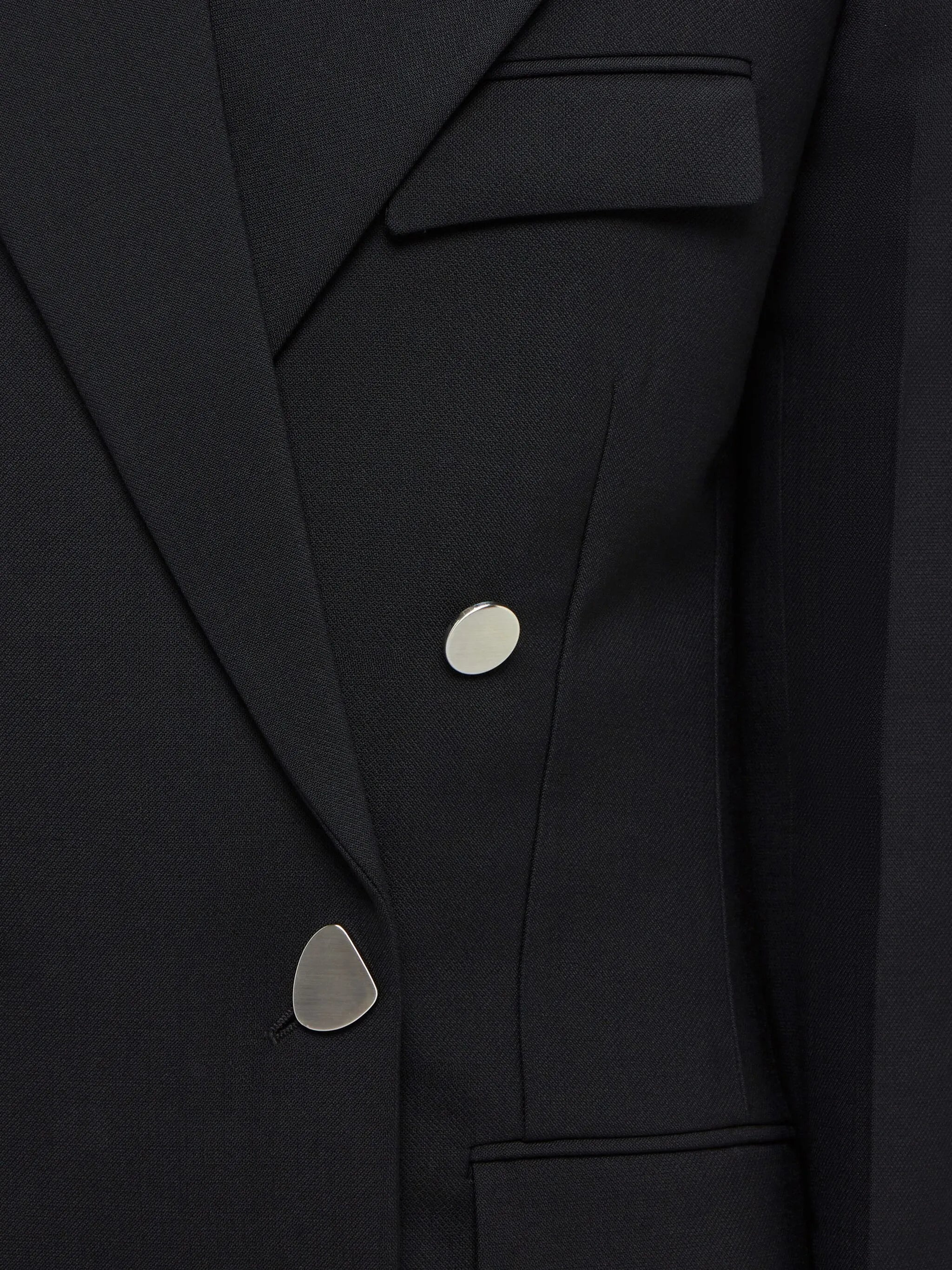 Double Breasted Wool Blazer - 4