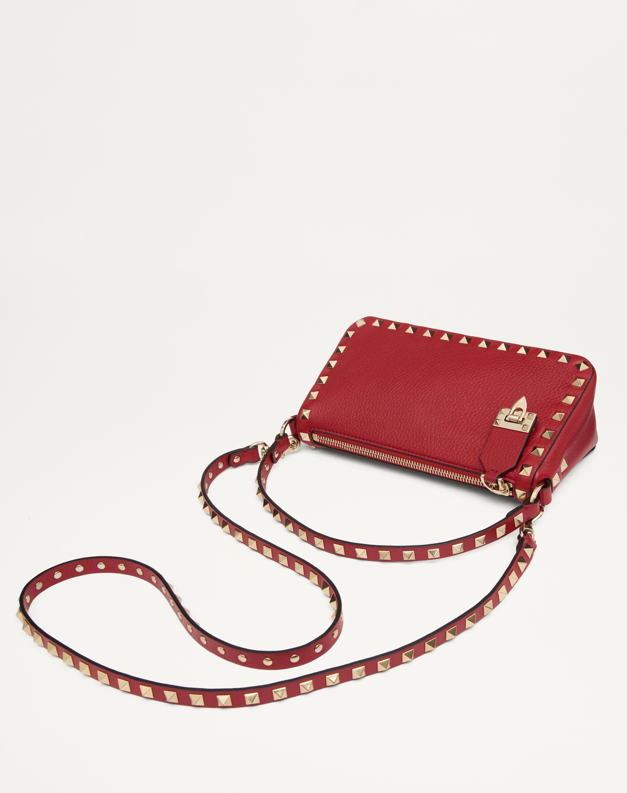 SMALL ROCKSTUD GRAINY CALFSKIN CROSSBODY BAG - 6