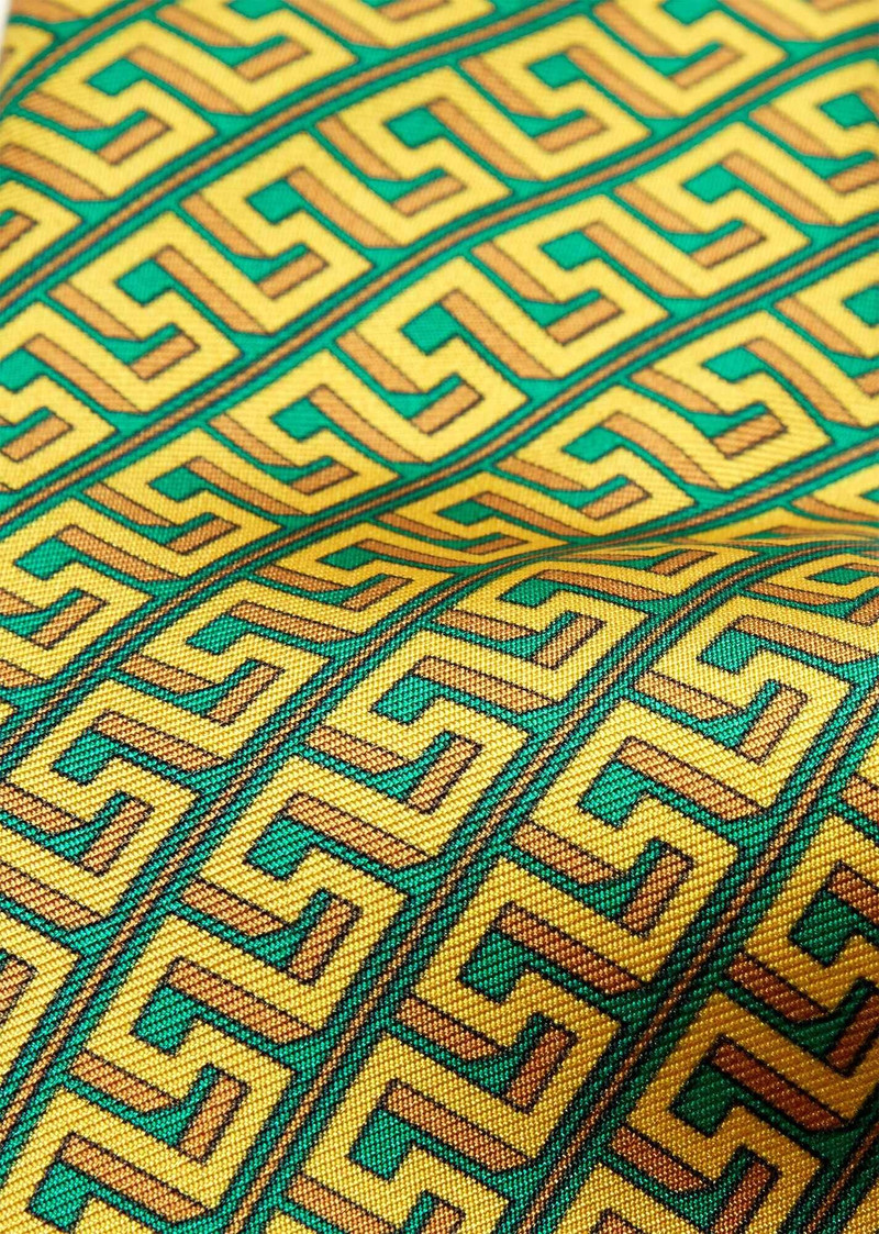 VERSACE Greca Print Silk Tie outlook
