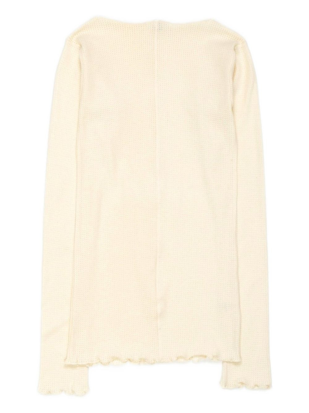 waffle-knit long-sleeve sweater - 2