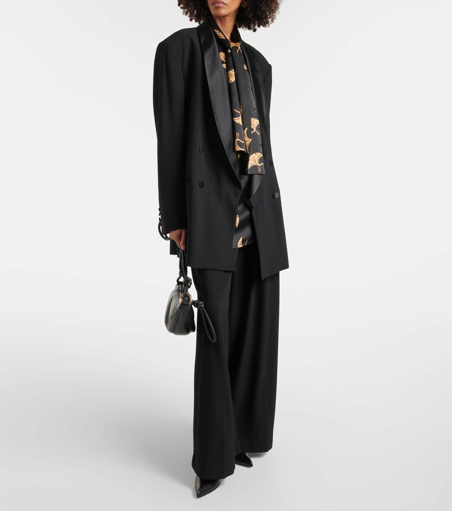 Oversized wool and silk-blend blazer - 2