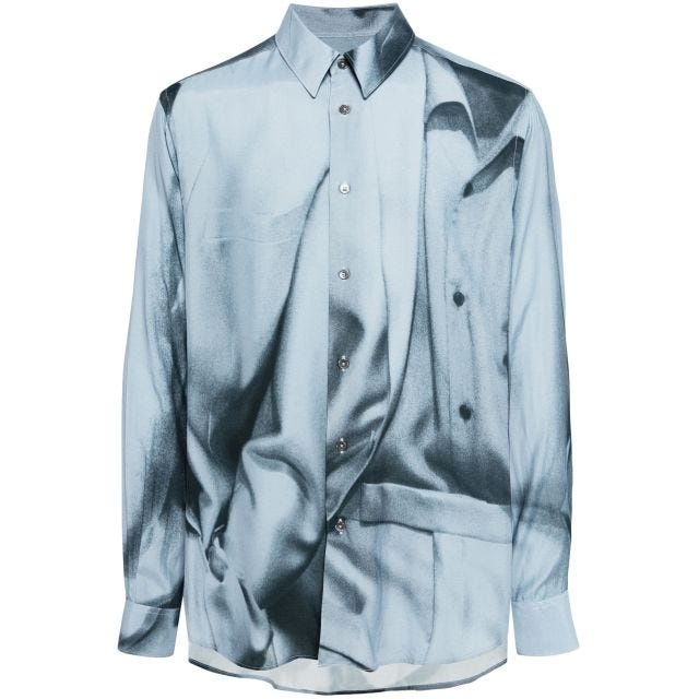 【24SS Paul Smith】\"Trompe L'oeil\" プリントシャツ 24SS Paul Smith】