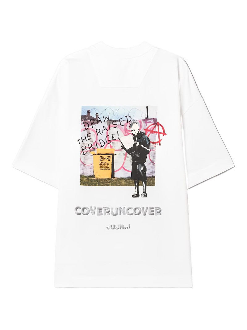 JUUN.J Brandalised Punk cotton T-shirt outlook