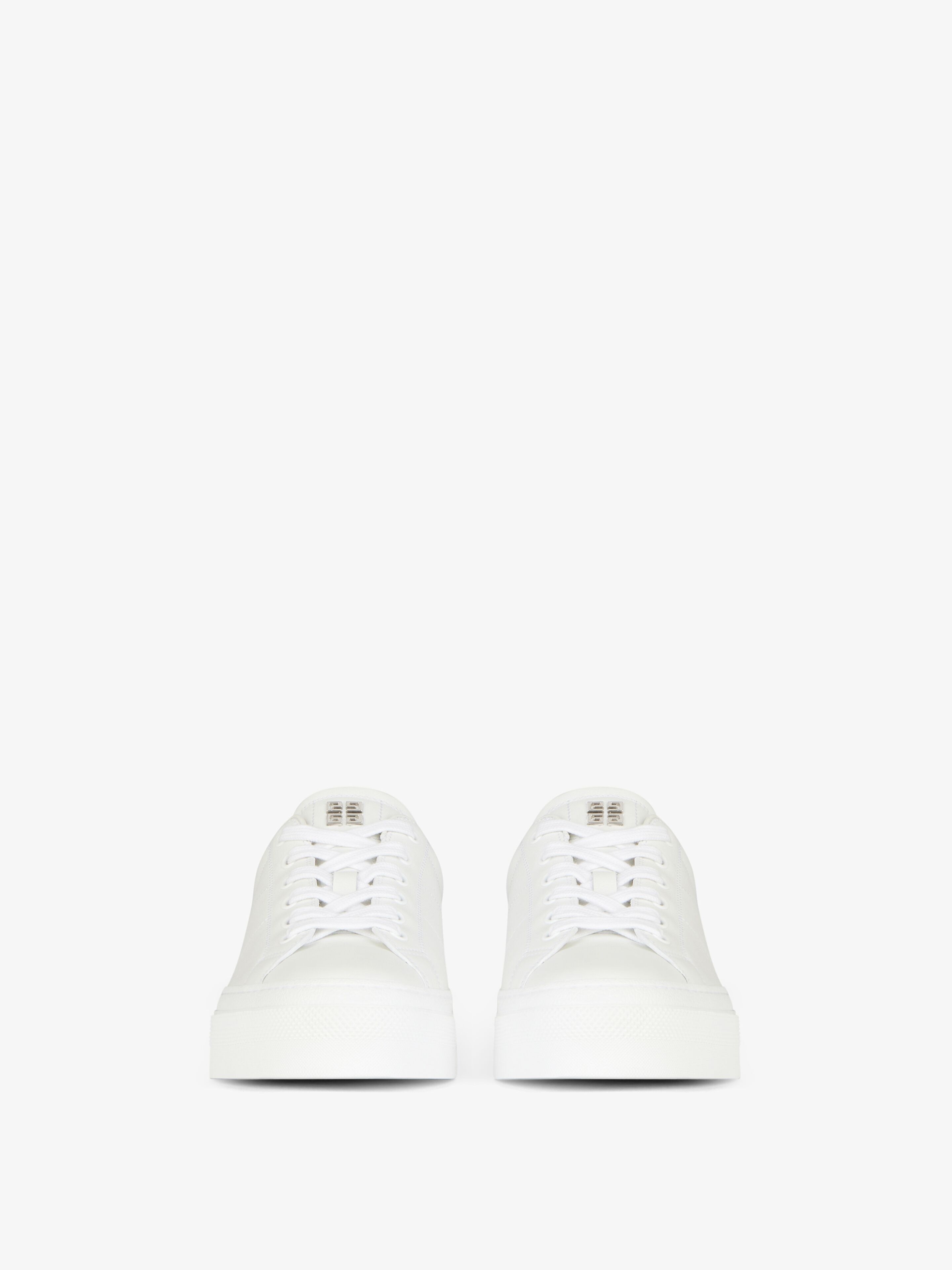 CITY SPORT SNEAKERS IN LEATHER WITH PRINTED GIVENCHY LOGO - 2