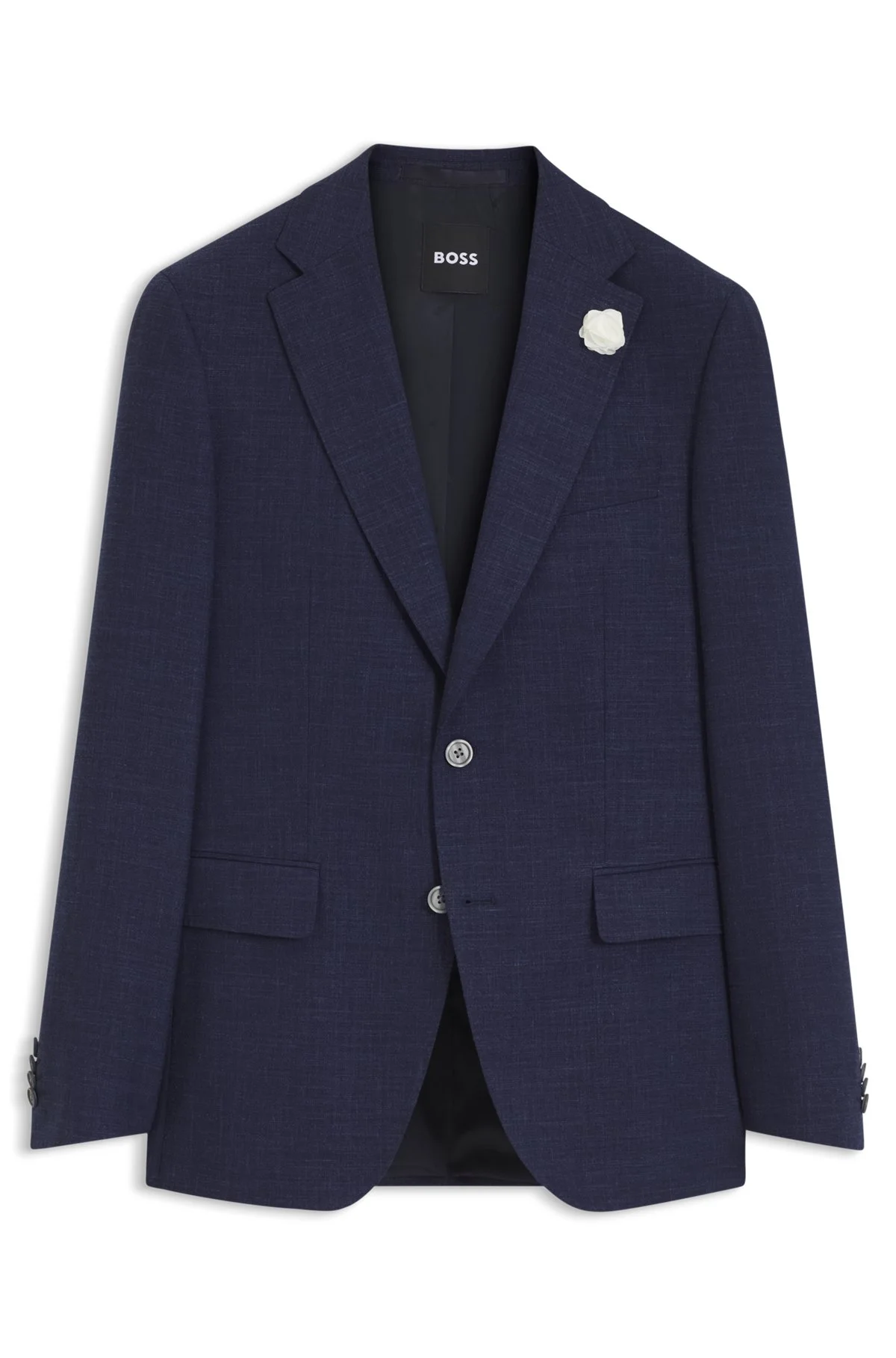 SLIM-FIT BLAZER IN MÉLANGE STRETCH FABRIC - 1
