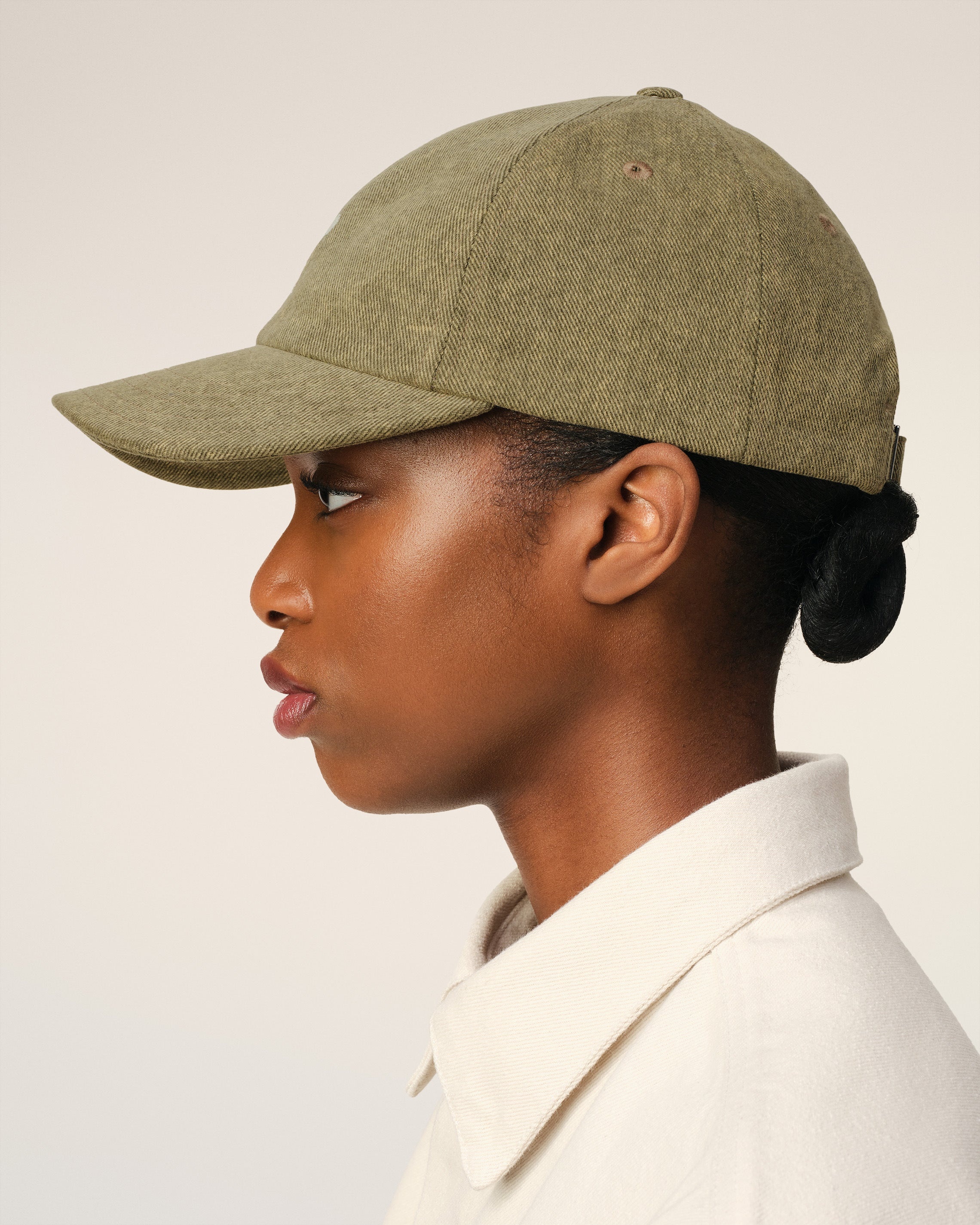 GREEN COTTON AMI DE COEUR EMBROIDERY CAP - 5