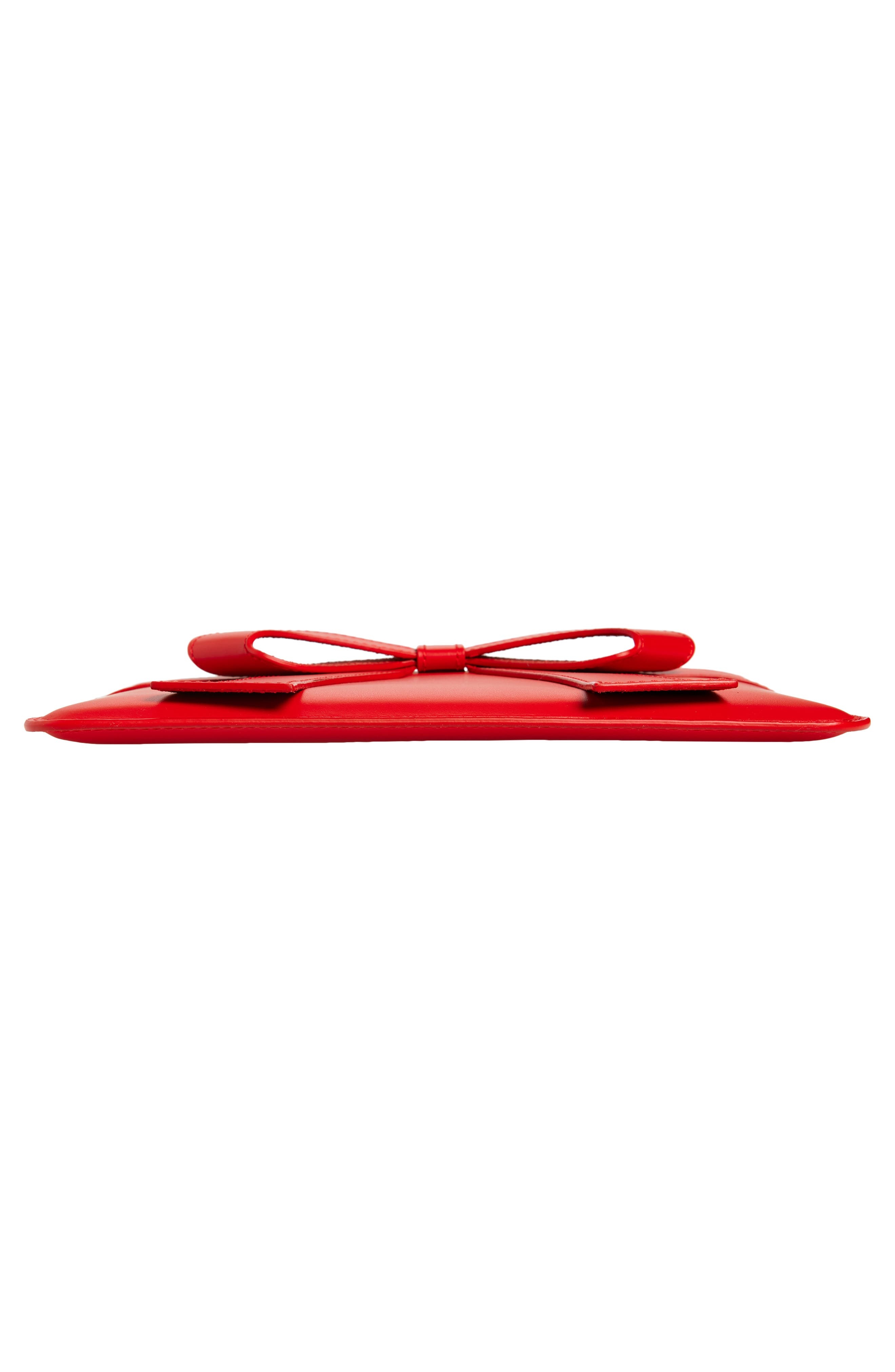 Comme des Garçons Wallets Big Bow Leather Zip Pouch in Red at Nordstrom - 6