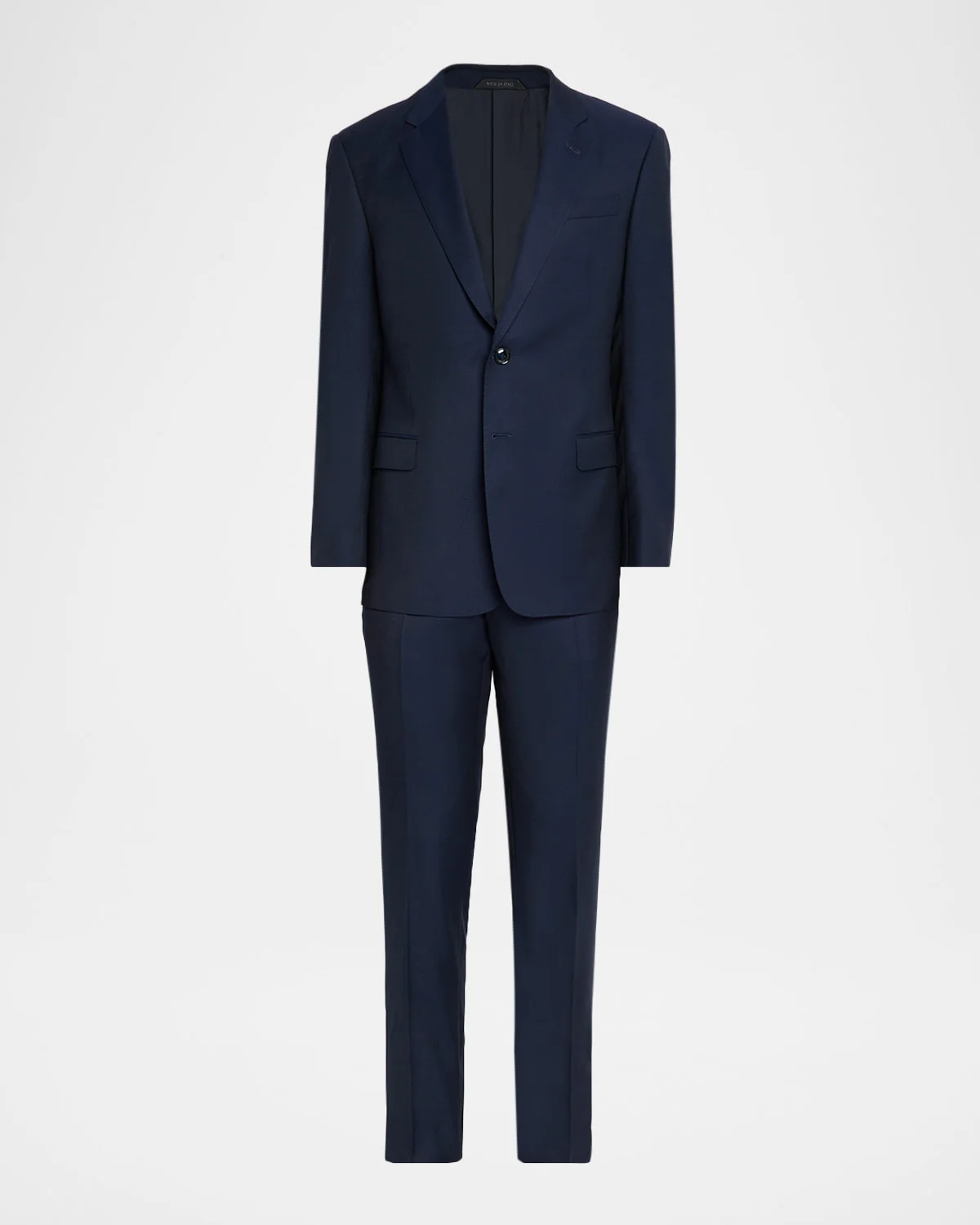Men's Wool and Viscose Textured Two-Piece Suit - 1
